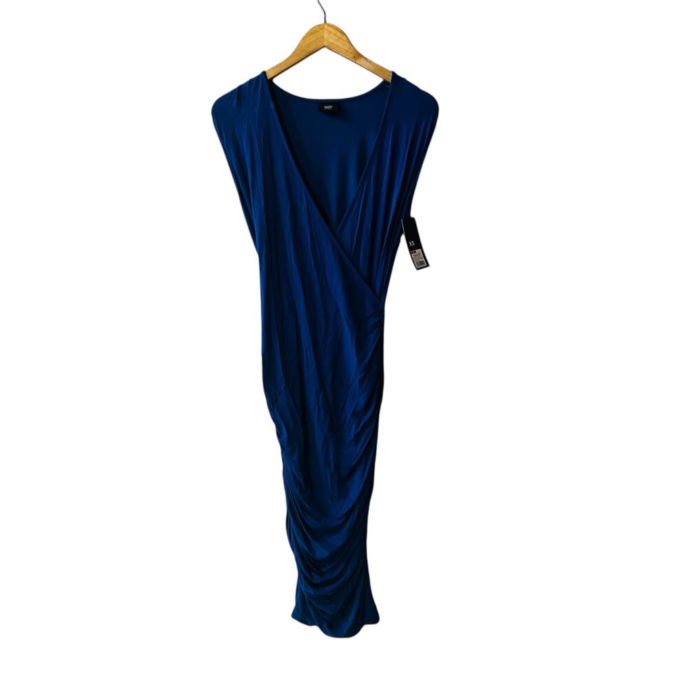 Mossimo Blue Sleeveless Ruched Dress Size XS NWT